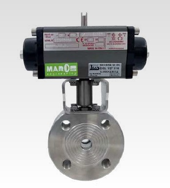 VALVOLA A SFERA A 2 VIE CORPO PIATTO (WAFER) ACCIAIO INOX AISI 316L