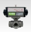 VALVOLA A SFERA A 3 VIE CORPO ACCIAIO INOX AISI 316 MICROFUSO, FORATURA T/L