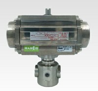 VALVOLA A SFERA A 3 VIE CORPO CORPO ACCIAIO INOX AISI 316L PER ALTA PRESSIONE , FORATURA L, FINITURA LUCIDA